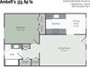 One bedroom apartment layout